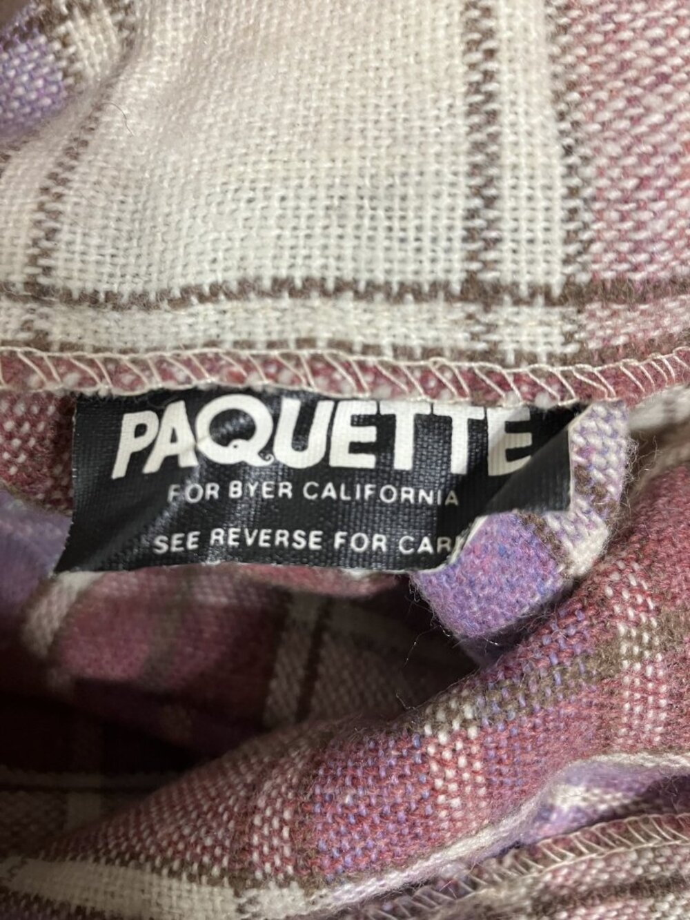 Vintage Paquette Byer California Plaid Skirt Women's 28 Waist Wool A-Line Small - Picture 7 of 9